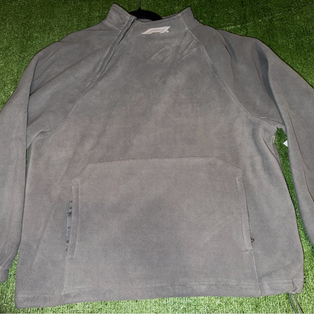 Men's Formula 1 Gray Fleece Pullover Sweater